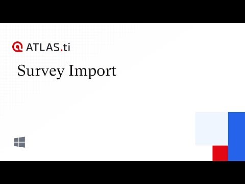 Import survey data - ATLAS.ti Windows