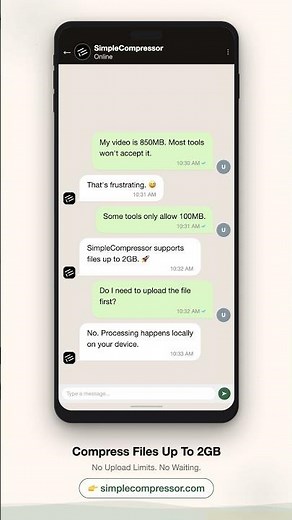 File Too Large? Compress Files Up To 2GB Online 🚀 #pdfconvertor