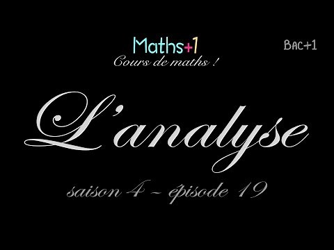 19. Analysis (Bac+1)