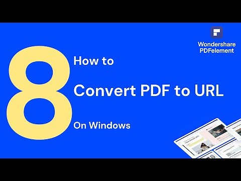 How to Convert PDF to URL on Windows | PDFelement 8