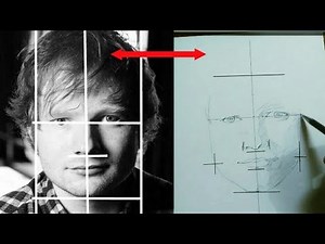 Draw perfect/accurate outline with just scale (ruler)// easy ed Sheeran face tutorial