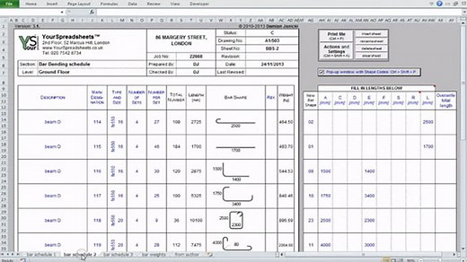How To Calculate Reinforcement | Bar Bending Schedule Spreadsheet