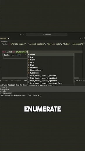 How to use the enumerate function in Python