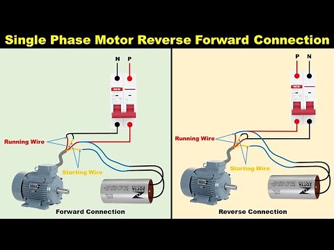 Single Phase Motor Reverse Forward Connection || Motor Connection ‪@ElectricalTechnician‬