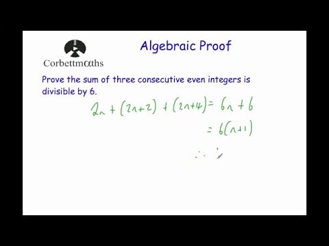 Algebraic Proof - Corbettmaths