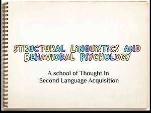 Structural Linguistics and Behavioral Psychology