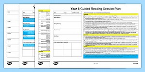 Year 6 Guided Reading Planning Template