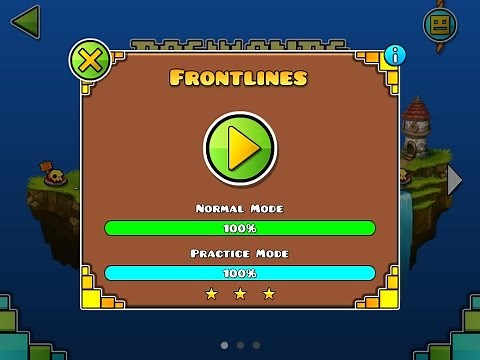 Geometry Dash World Walkthrough - Level 5 (Frontlines)