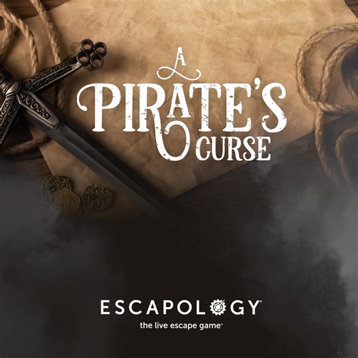 In this 60-minute escape room, race against the clock on a treacherous treasure hunt! 💰 Will you break this deadly curse and become the owner of Captain Goldbeard's treasure? ☠️ Find out, when you book now at Escapology! | Escapology Escape Rooms