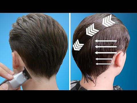 How to CUT MENS HAIR with SCISSORS | Medium Length Middle Part | Step by Step Tutorial