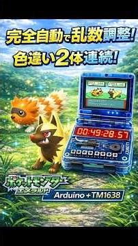 【GBA-SP 自動乱数調整】Arduino UNO × TM1638で色違いポケモンを2体連続自動操作で乱数調整【RSE エメラルド】