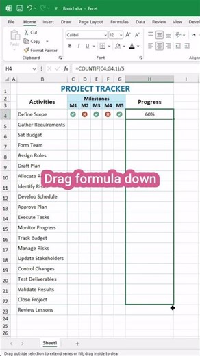 This project tracker can boost your process #excel #exceltips #spreadsheet