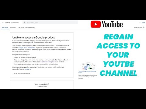 How to Regain Access to a YouTube Channel When Unable to Access a Google Product
