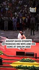 Watch how Bishop David Oyedepo introduces his son and his wife at Shiloh 2025 💛🥰😍❤️.