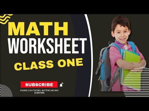 Math Worksheet Class One I Easy Math Practice for Class One I Math Magic for Kids IBasic Math Skills