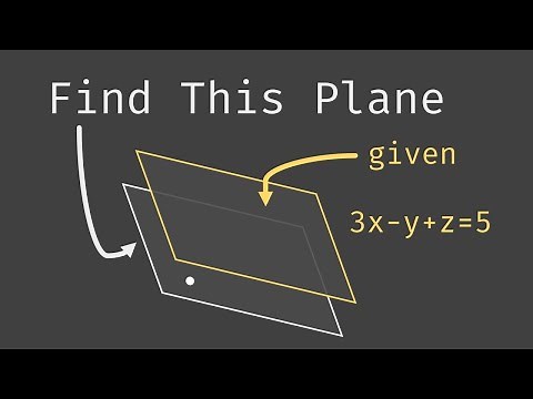 Equation of a Plane Parallel to a Given Plane and Containing a Point