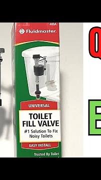 One Minute! Replace a Fluidmaster Toilet Fill Valve