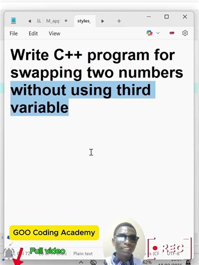 The Secret Trick Every Beginner Must Know!| Swap Two Numbers in C++ Without a Third Variable?! 😲