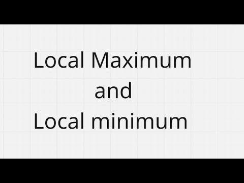 local maximum and minimum calculus