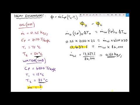 Calculating Rate of Heat Transfer Between Two Working Fluids of a Heat Exchanger