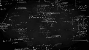 Mathematical Equation and Formula Background for Teaching Mathematics, Engineering, and Presentations. Animated Graphic Background with Text and Formulas