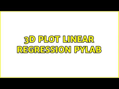 3D plot linear regression pylab