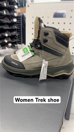 Women's waterproof leather trekking boots - MT100