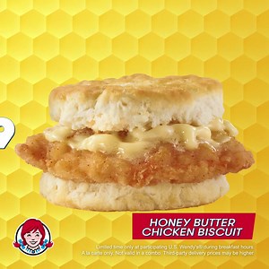 526K views · 439 reactions | Get up and get excited. Wendy’s $1.99 Honey Butter Chicken Biscuit is here. Try it today! | Wendy's | Facebook