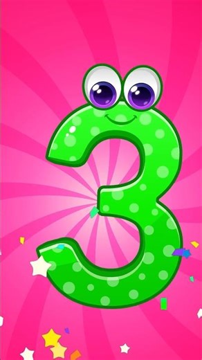 Number 3 🥰 Dancing Three, Tracing, andCounting 3 I Lucas & Friends #shorts