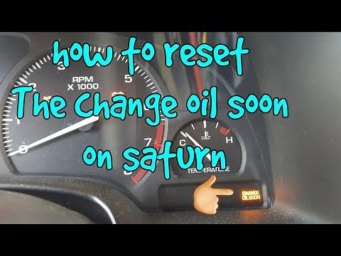 How to reset the CHANGE OIL SOON light on saturn cars