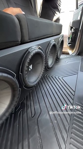 KICKER Q Class 12” Subwoofers Under Seat Setup