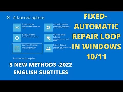 ✅100% Fixed Automatic Repair Loop With CMD In Windows 10/11|Automatic Repair Problem Windows 10/11