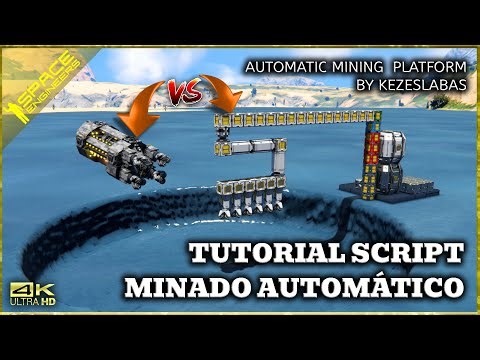 ⛏️AUTOMATIC MINING SCRIPT TUTORIAL⛏️ ||Space Engineers|| Automatic Mining Platform Guide. Gameplay