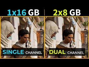 ✔️Single 16 GB vs Dual 2x8 GB RAM in 2023 | ✔️Single vs Dual Channel |1440p and 4K Tests