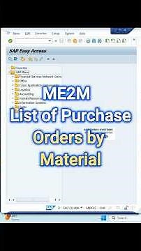 How to Check List of Purchase Orders by Material in SAP #sapmm #sapsftraining #saperp #sapclasses