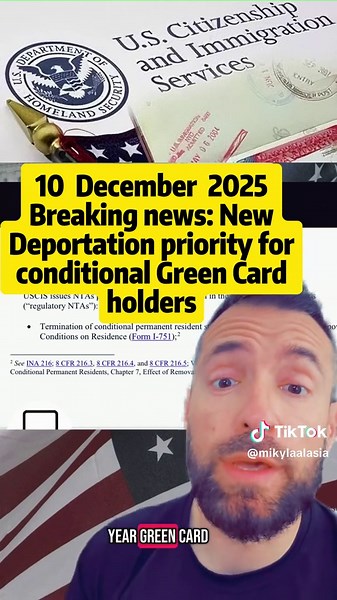 Attention Conditional Green Card Holders 🚨 Important update on immigration rules: If you're a conditional green card holder, here's what you need to know: 1️⃣ If your application to remove conditions is denied, you may face deportation. 2️⃣ Failure to successfully remove conditions on your green card could also result in removal. 3️⃣ Denial of your green card due to fraud or misrepresentation at the interview could lead to removal. Stay informed and take the necessary steps to secure your statu