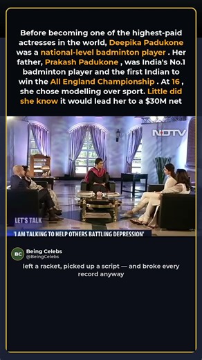Deepika Padukone Was a National-Level Badminton Player 🏸