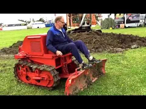 Old construction machines in action