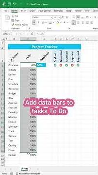 Create Project tracker in PRO style | step-by-step tutorial #excel #exceltips #exceltutorial
