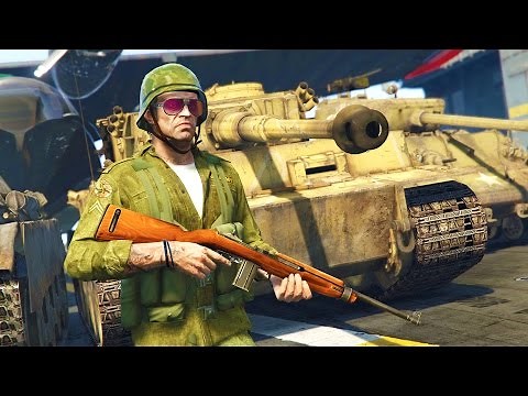 GTA 5 Real Life Military Mod - World War 2 Tanks, Planes & Weapons!! (GTA 5 Mods Gameplay)