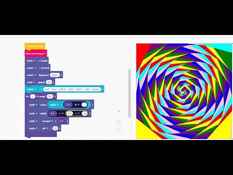 Spiral Design in Edublocks