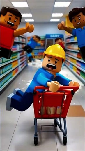 Roblox Supermarket FAIL — The Cart ATTACKED Me 💀🔥 #robloxcomedy #robloxfails #robloxshorts