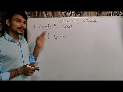 Transposition method to solve a linear equation.