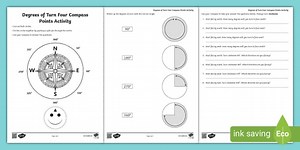 Degrees of Turn Four Compass Points Activity