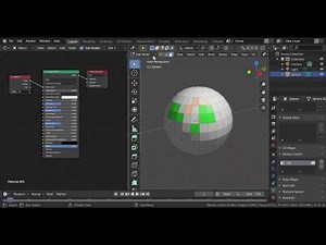 Coloring individual faces using vertex paint and shader editor. Animation Blender 2.8x
