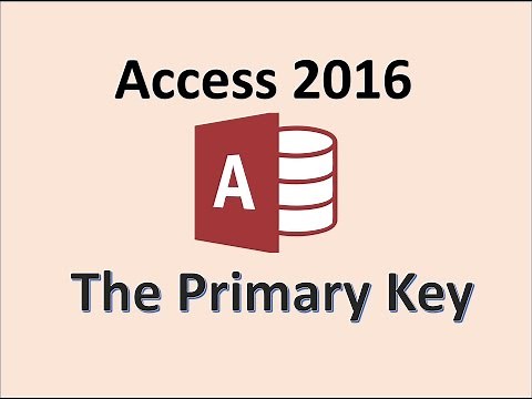 Access 2016 - Primary Key - How To Set a Field as a Primary Key in Microsoft MS Office Database 365