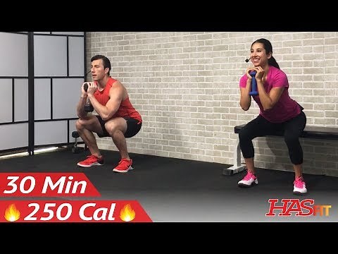 30 Minute Beginner Weight Training for Beginners - Home Strength Training Full Body Dumbbell Workout