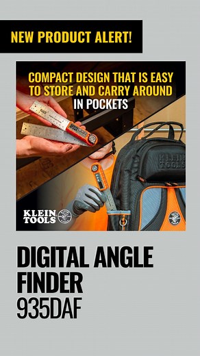 5.3K views · 119 reactions | New Tool Alert  Precision and accuracy are your best friends. That’s why we're introducing the brand new Klein Tools Digital Angle Finder. The 3-in-1 Digital Angle Finder provides precision measurements for inside and outside angles and lengths, and calculates miter cut angles. Learn more about your next toolbag must-have below  https://www.kleintools.com/catalog/level-measuring-tools/digital-angle-finder | Klein Tools | Facebook