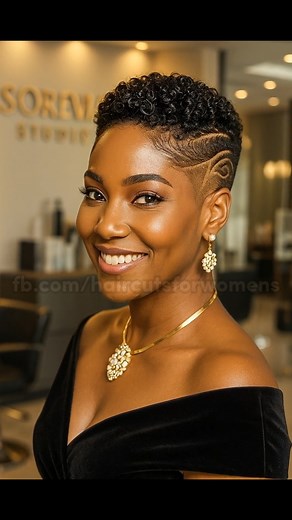 492K views · 13K reactions | Short Curly Fade with Defined Hair Tattoos ✨ #CurlyFade | Haircuts for Women | Facebook