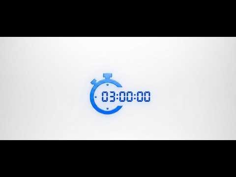 3 Hour Timer | Full Screen Countdown | No Music